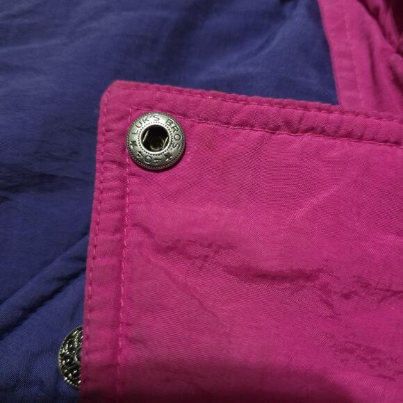 Vintage Oshkosh Bgosh Girls Winter Jacket 3T Pink Purple Ski Snow Hooded Pockets - Picture 8 of 13